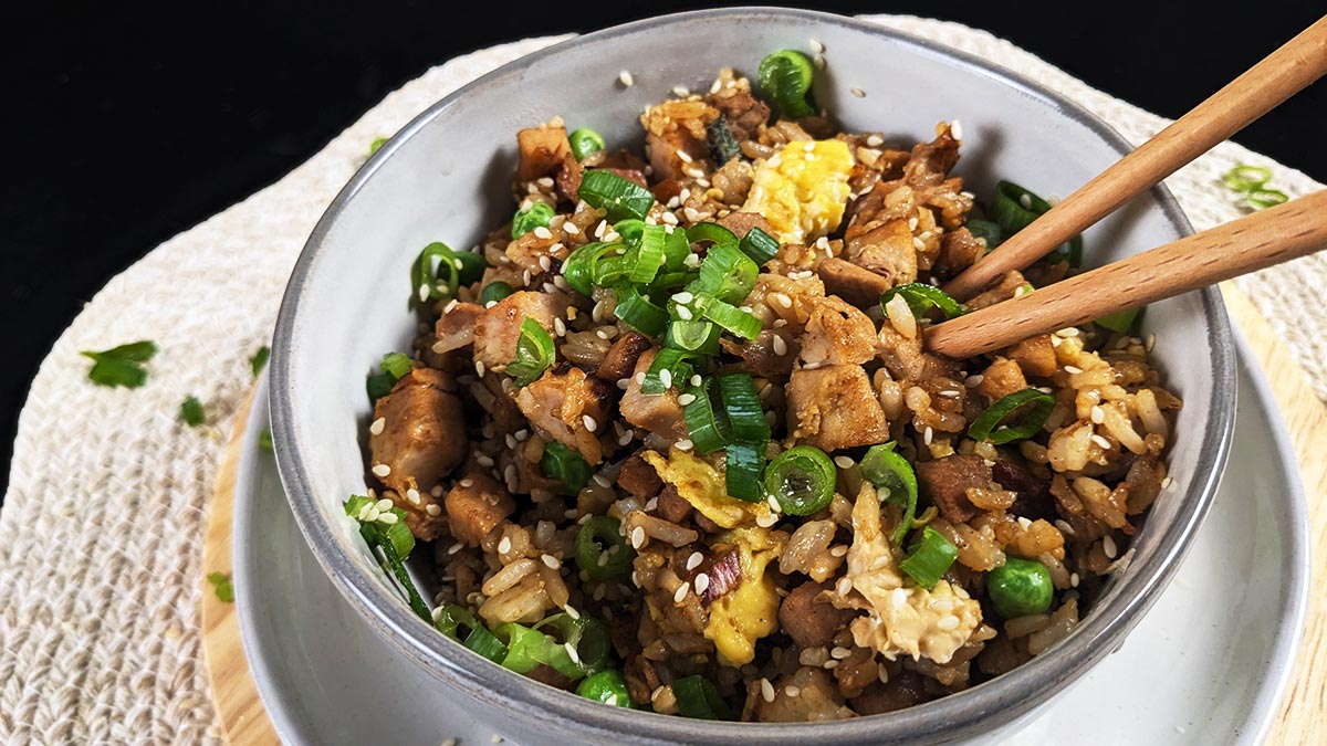 Servery Rice Savory Pork Fried Rice with Shallots and Oyster Sauce - Foodienoise